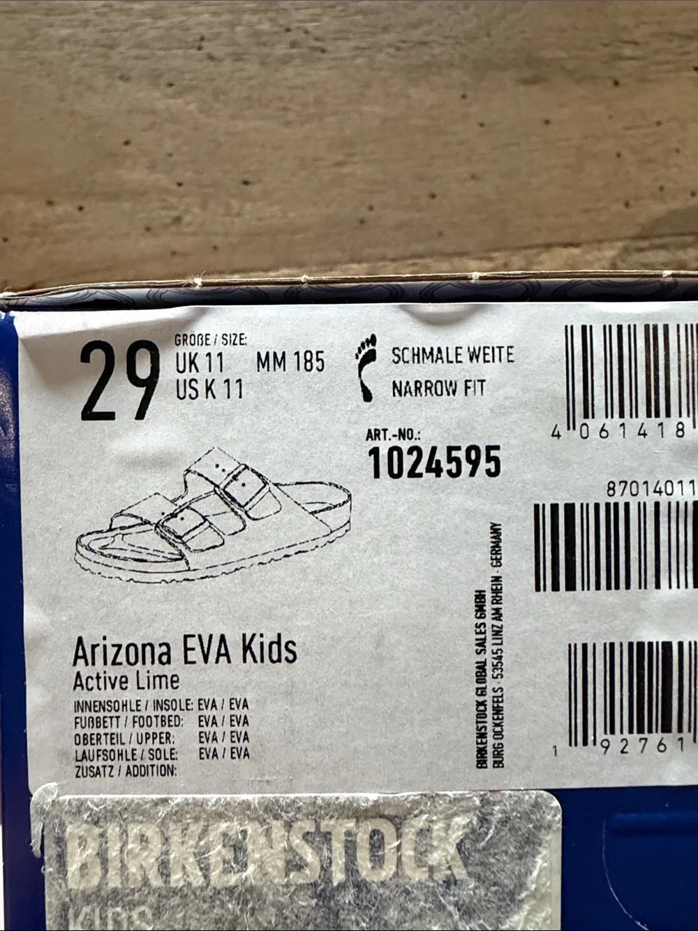 Birkenstock Kids EVA Sandals in Neon Green
